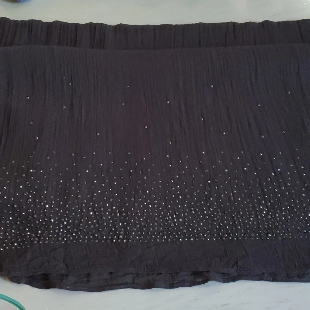 Charming Charlie |Black Gradient  Sparkling Elegant Neutral Scarf/Wrap Shawl XXL